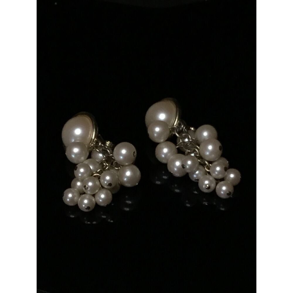 Clip On Faux Pearl chunky dangles classic and glam